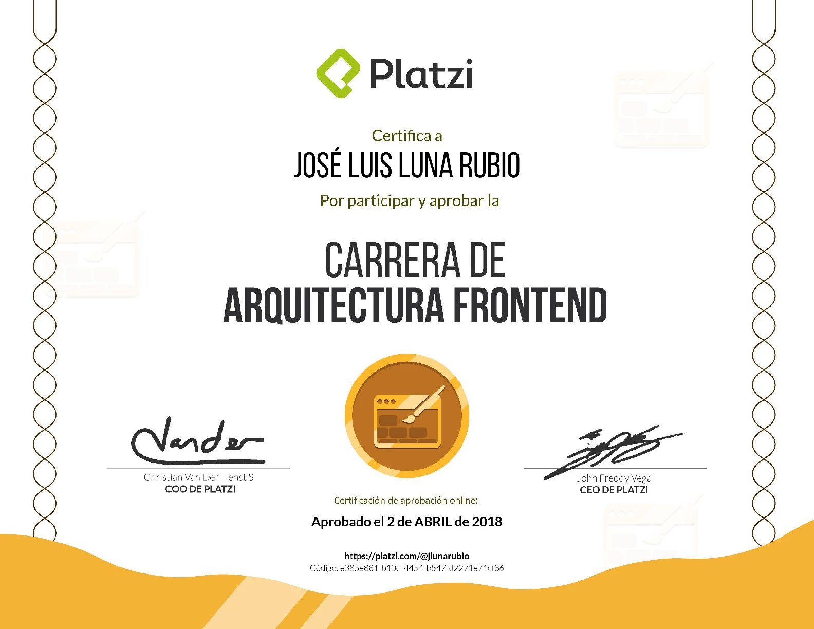 Carrera Platzi Jose Luis Luna Rubio - Arquitectura Frontend