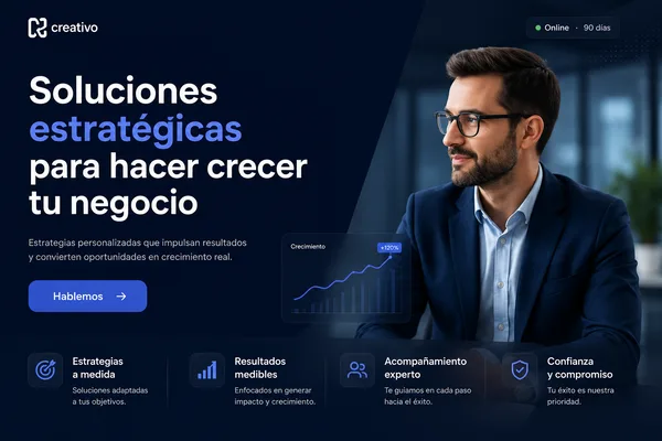 Landing page de consultoría de servicios — resultado real