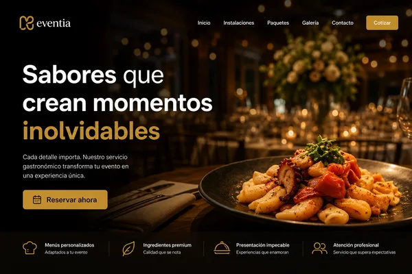 Landing page para restaurante — resultado real en México