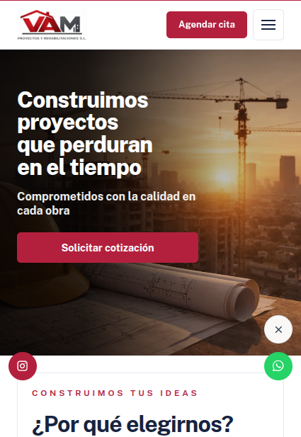 Vista móvil — Grupo VAM